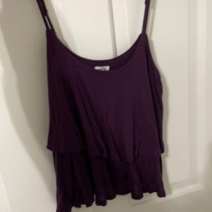 Garage, purple tank top